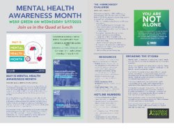 May is Mental Health Awareness Month